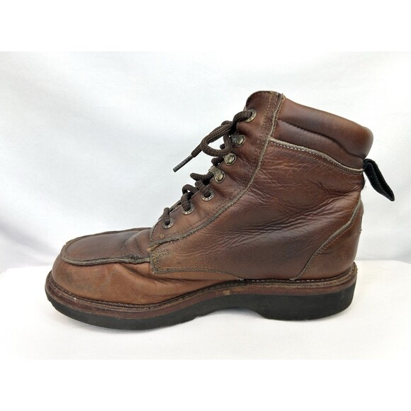 Lucchese Sport Men\'s Brown Leather Lace Up Moc Toe Work Boots Size 8.5 EE main image 6